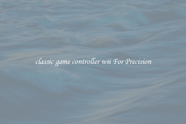 classic game controller wii For Precision