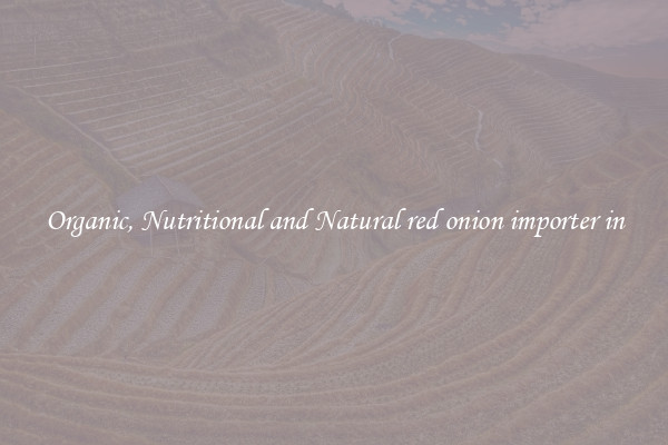 Organic, Nutritional and Natural red onion importer in