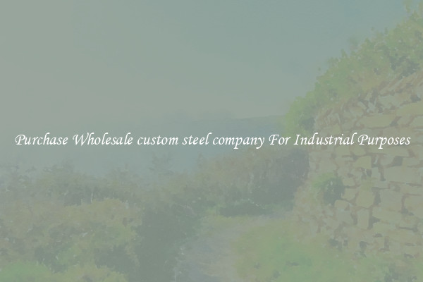 Purchase Wholesale custom steel company For Industrial Purposes