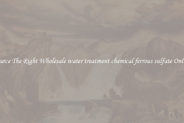 Source The Right Wholesale water treatment chemical ferrous sulfate Online