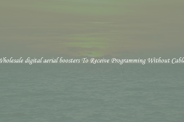 Wholesale digital aerial boosters To Receive Programming Without Cables