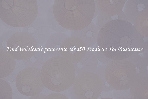 Find Wholesale panasonic sdr s50 Products For Businesses