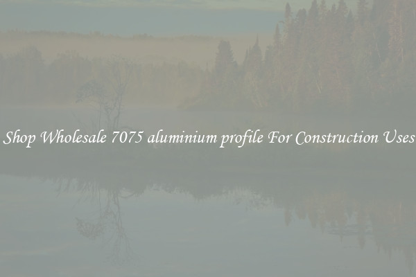 Shop Wholesale 7075 aluminium profile For Construction Uses