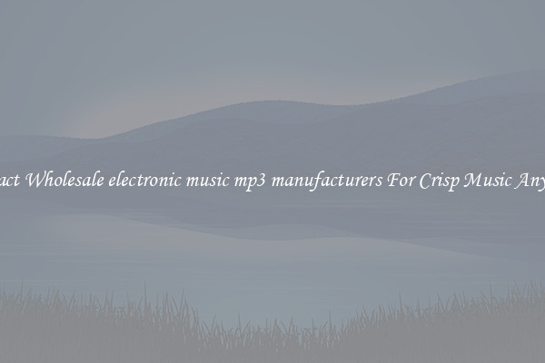Compact Wholesale electronic music mp3 manufacturers For Crisp Music Anywhere
