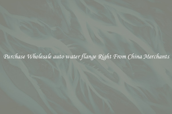 Purchase Wholesale auto water flange Right From China Merchants