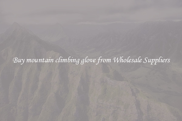 Buy mountain climbing glove from Wholesale Suppliers