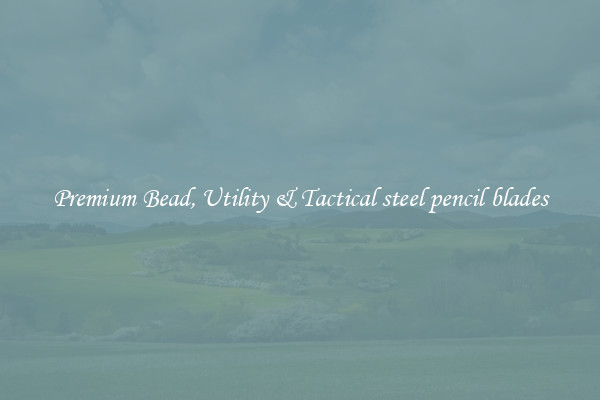 Premium Bead, Utility & Tactical steel pencil blades