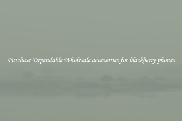 Purchase Dependable Wholesale accessories for blackberry phones